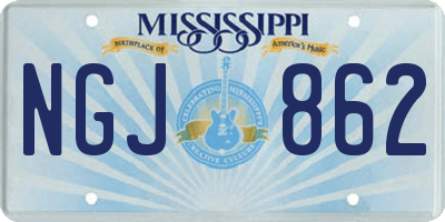 MS license plate NGJ862
