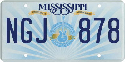 MS license plate NGJ878