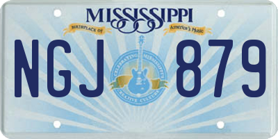 MS license plate NGJ879