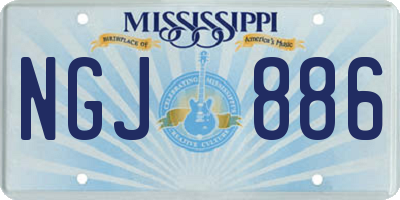 MS license plate NGJ886