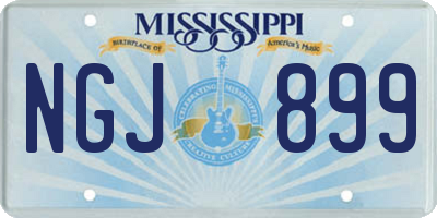 MS license plate NGJ899