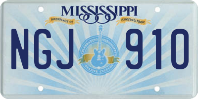 MS license plate NGJ910
