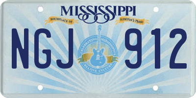 MS license plate NGJ912