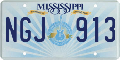 MS license plate NGJ913