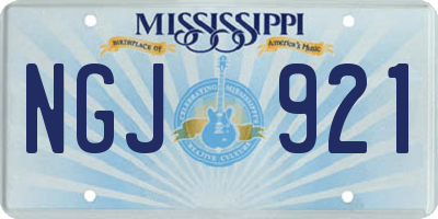 MS license plate NGJ921