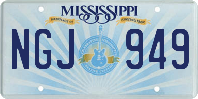 MS license plate NGJ949