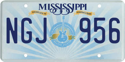 MS license plate NGJ956