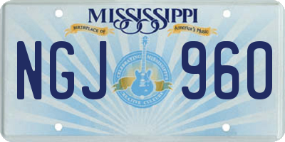 MS license plate NGJ960