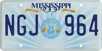 MS license plate NGJ964