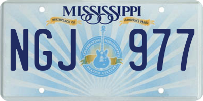 MS license plate NGJ977