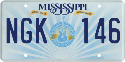 MS license plate NGK146