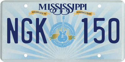 MS license plate NGK150