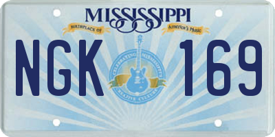 MS license plate NGK169