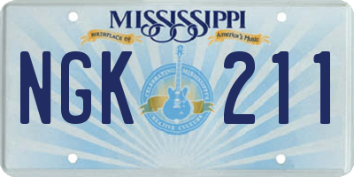 MS license plate NGK211