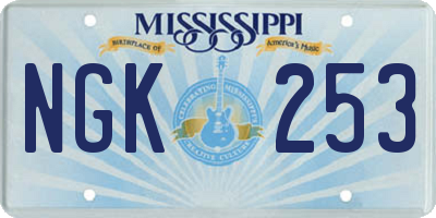 MS license plate NGK253