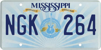 MS license plate NGK264