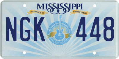 MS license plate NGK448