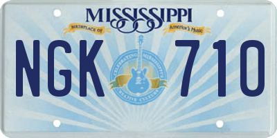 MS license plate NGK710
