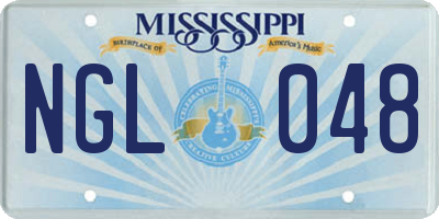MS license plate NGL048