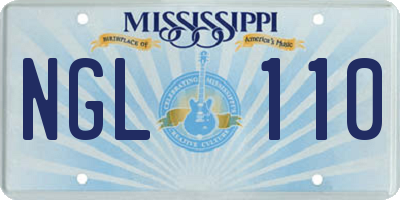 MS license plate NGL110