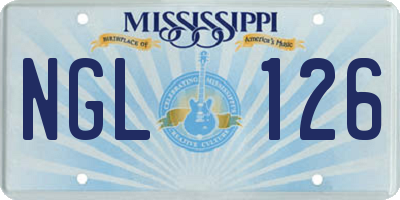 MS license plate NGL126