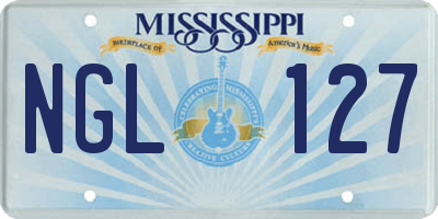 MS license plate NGL127