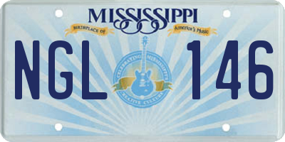 MS license plate NGL146