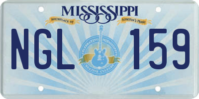 MS license plate NGL159