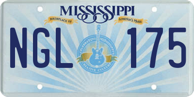 MS license plate NGL175