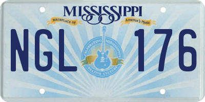 MS license plate NGL176