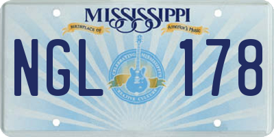 MS license plate NGL178
