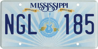 MS license plate NGL185