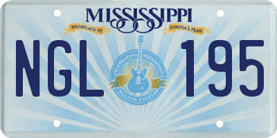 MS license plate NGL195
