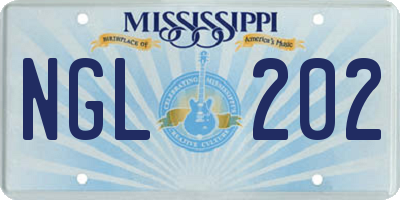 MS license plate NGL202