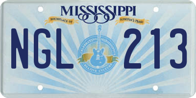 MS license plate NGL213