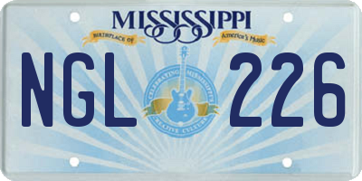MS license plate NGL226
