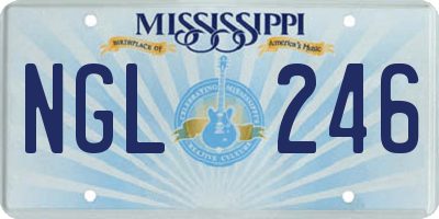 MS license plate NGL246