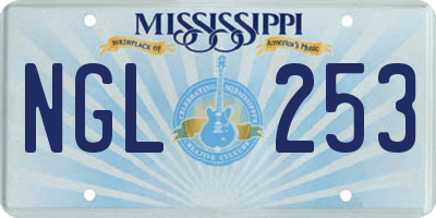 MS license plate NGL253