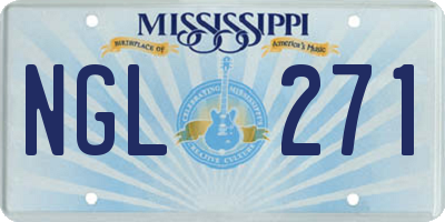MS license plate NGL271