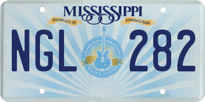 MS license plate NGL282
