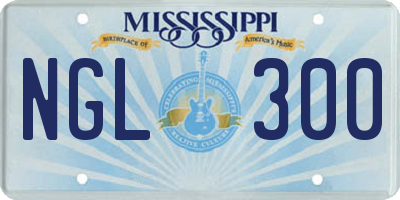 MS license plate NGL300