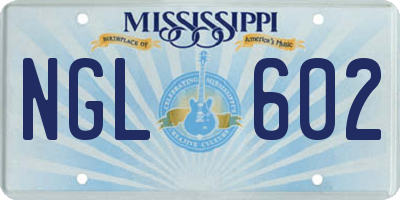 MS license plate NGL602
