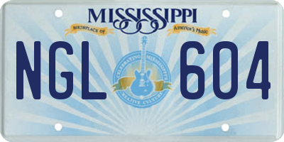 MS license plate NGL604
