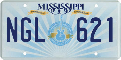 MS license plate NGL621