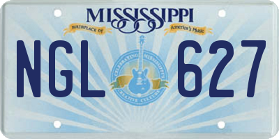 MS license plate NGL627