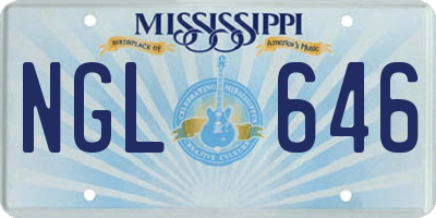 MS license plate NGL646