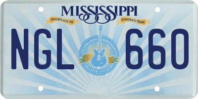 MS license plate NGL660