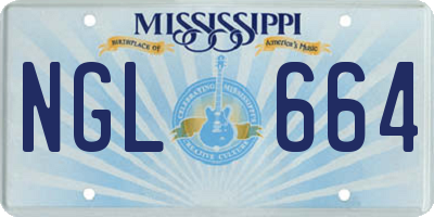 MS license plate NGL664