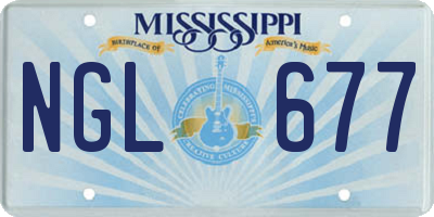 MS license plate NGL677