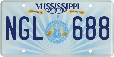 MS license plate NGL688